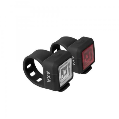 LICHTSET OP BATTERIJ - AXA NITELINE 11 MET SPANRING WIT/ROOD LICHTSET OP BATTERIJ - AXA NITELINE 11 MET SPANRING WIT/ROOD
